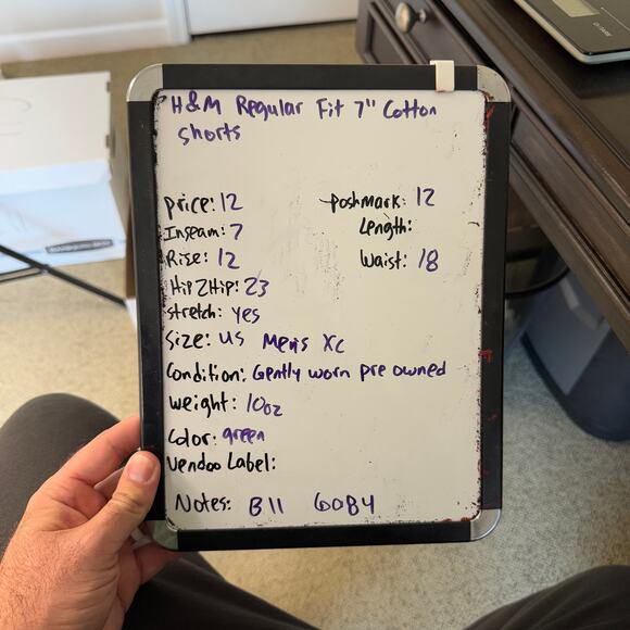 H&M Regular Fit 7" Cotton Shorts US Men's XL New - Picture 6 of 6